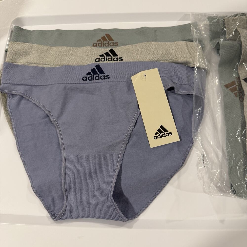 ADIDAS Seamless Bikini Underwear Womens Small 3- Pack , New